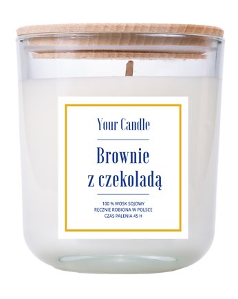 ŚWIECA SOJOWA BROWNIE Z CZEKOLADĄ 210 ml - YOUR CANDLE, Your Candle