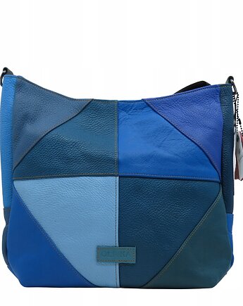 Torebka damska klasyczna skórzana na ramię oryginalna szeroki pasek OLIVKA, Olivka Warsaw