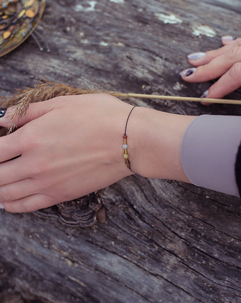 Bransoletka Zodiac Bliźnięta Karneol Akwamaryn Tygrysie Oko, w hand works