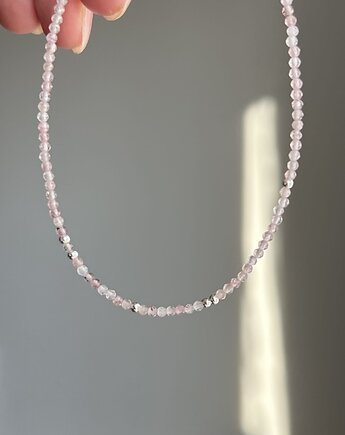 Bransoletka KRYSZTAŁ GÓRSKI TRUSKAWKOWY kamienie naturalne, ATdiament