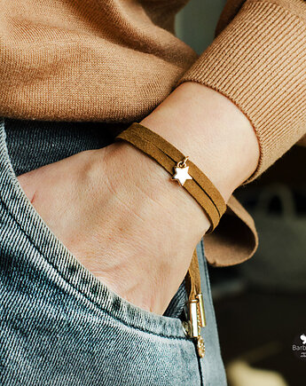 Bransoletka zamszowa Mini foxy star, barboleta