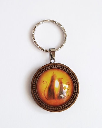 Breloczek - Kotki - drewniany, yenoo