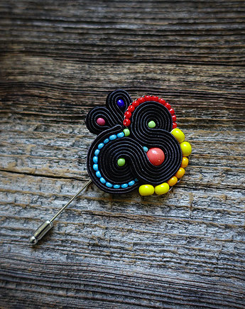 Kolorowa broszka soutache, Mró Soutache