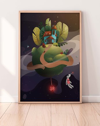 "Space"  Plakat  Ilustracja, Agata Dubaniowska Ilustracja