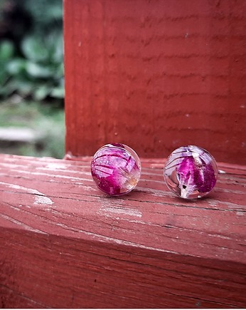 Kolczyki sztyfty z różą, duże, Figa handmade accessories