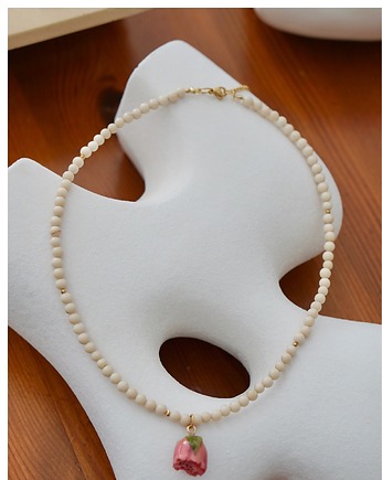 Naszyjnik z różą i jaspisem, ANKO rekodzielo