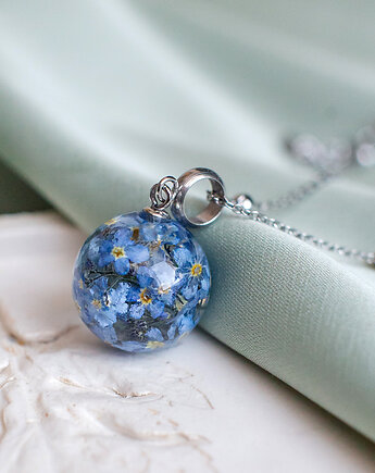 Wisiorek z niezapominajkami, nature gift