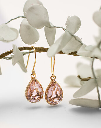 Błyszczące i eleganckie kolczyki pozłacane., mdesign