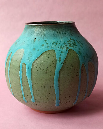 Ceramiczny wazon turkusowa lawa, vetro