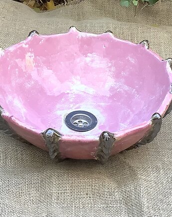 Ceramiczna umywalka Jeżowiec w rózu, Ceramystiq