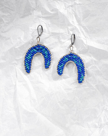 Duże artystyczne kolczyki z koralików, VLGjewelry