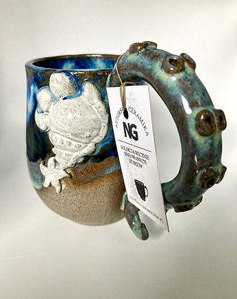 Kubek ceramiczny z motywem ośmiornicy., NG Autorska bizuteria ceramiczna
