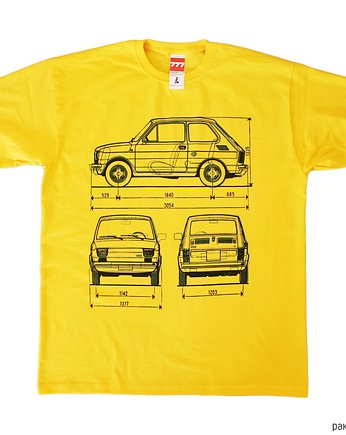 koszulka FIAT 126 MALUCH YELLOW tshirt, 777 Tshirts