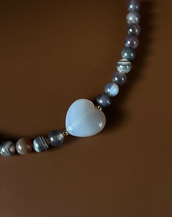 Naszyjnik z agatu z serduszkiem, Messme