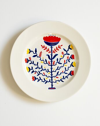 Talerz na ścianę - folkowy mak, EMPE artstudio