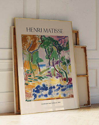 Plakat Reprodukcja Henri Matisse - Krajobraz w pobliżu Collioure, OKAZJE - Prezent na Ślub