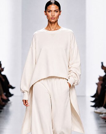 Bluza ecru oversize YY700400, YULIYA BABICH