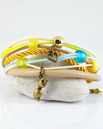 Bransoletka - Słońce - rzemienie, okulary, yenoo