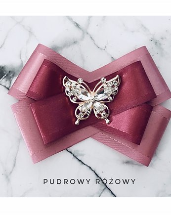 Brosza z Motylem NEW, Pudrowy Różowy