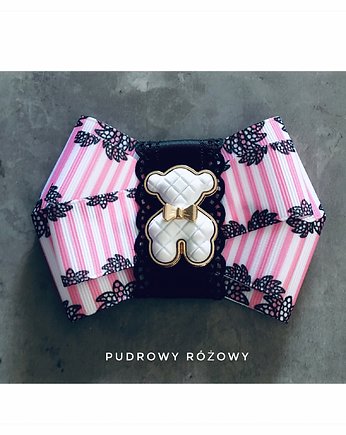 Brosza z MISIEM Nowość, Pudrowy Różowy