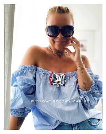 Brosza Marynarska / Żeglarska  Kolekcja MARINE  NEW, Pudrowy Różowy