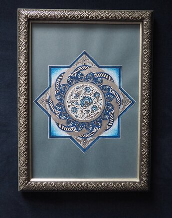 Elegancki obraz SREBRNA MANDALA, ka.linea