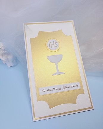 Pamiątki Pierwszej Komunii Świętej, kartki duży format, Card Design World