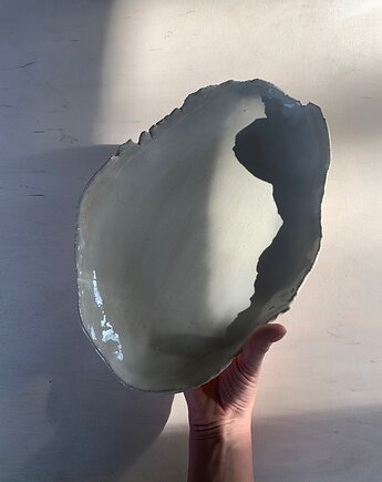 Ceramiczna Podłużna Patera Pearl White, Maison Fragile