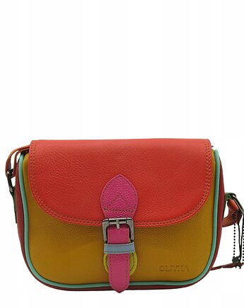 Listonoszka torebka damska skóra naturalna kolorowa oryginalna OLIVKA, Olivka Warsaw