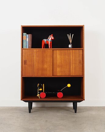 Regał tekowy, duński design, lata 70, produkcja: Dania, Przetwory design