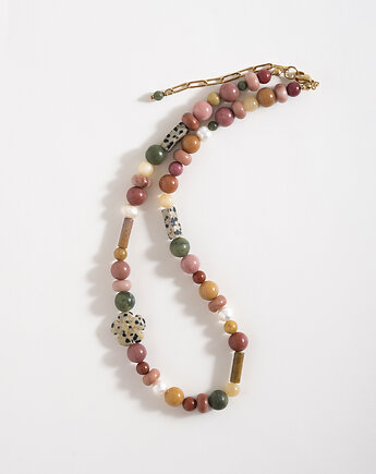 Boho naszyjnik z kamieni naturalnych, ech studio