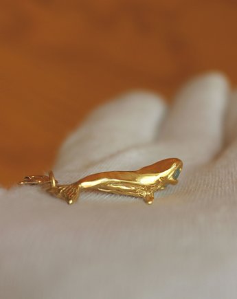 Wieloryb - naszyjnik z agatem aqua, Ker Jewellery