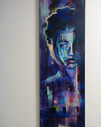 Obraz na zamówienie kupującego - abstrakcyjna kobieta - 120x40 cm, Kasia Kulicka