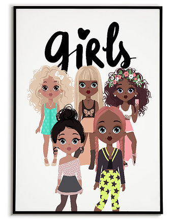 Plakat dla dziewczynki L.O.L - Rainbow High BARBIE z laleczkami, Bajkowe Obrazki