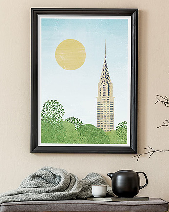 Plakat Nowy Jork - Chrysler Building - plakat fine art, minimalmill