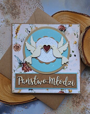 Kartka ślubna/ kartka na ślub, Kartkodzielo