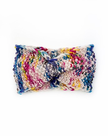 Kolorowa miękka wełniana opaska przejściowa, Holy Alpaca Knit