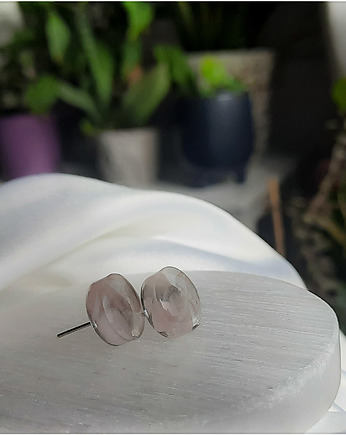 Sztyfty z kwarcem, duże, Figa handmade accessories