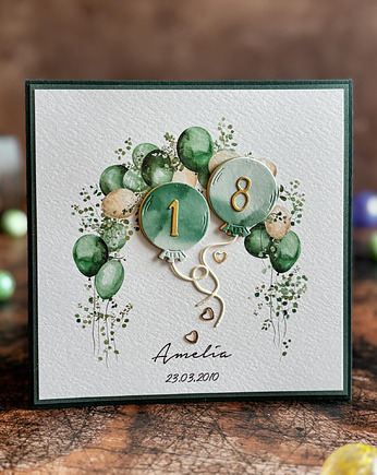 Pamiątka na 18 urodziny - prezent z kopertą na voucher, BH 37, Anna Art and Crafts