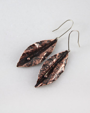 Natura - wiszące srebrne kolczyki lub klipsy - ooak, Caltha