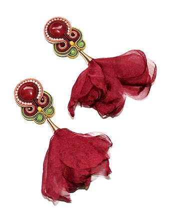 Sutaszowe kolczyki BORDEAUX, Sylwia Żak
