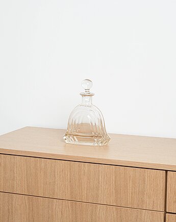 Karafka szklana, włoski design, lata 70, produkcja: Włochy, Przetwory design