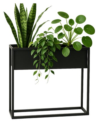 Kwietnik Metalowy CUBO 60x60cm czarny, JAKPOLDESIGN