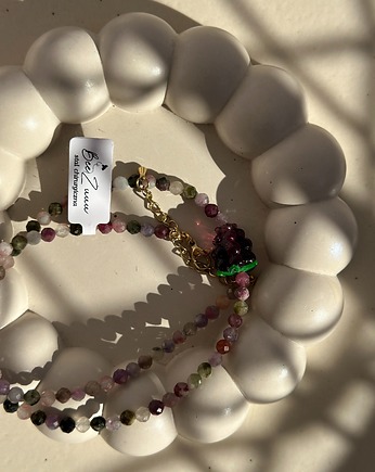 Naszyjnik choker owocowy z turmalinem, BeeŻuuu Maja Pluta