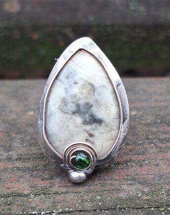 Szalony agat - pierścionek regulowany, po drugiej stronie lustra