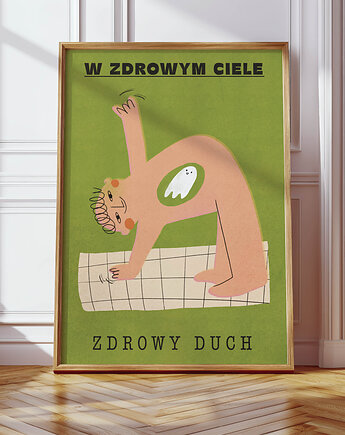 Plakat W zdrowym ciele zdrowy duch, MUKI design