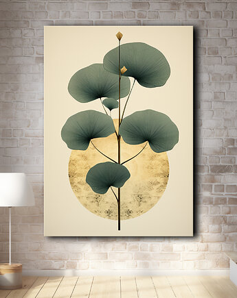 Tropikalne liście - Plakat - Loft, Minimalizm, Black Sapphire Art