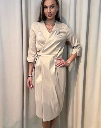 Sukienka na zakładkę Beige, SOLO moda