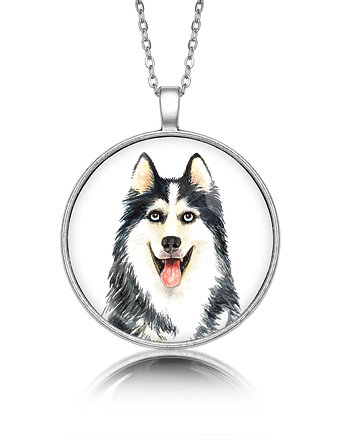 Medalion okrągły HUSKY rasowy pies, laluv