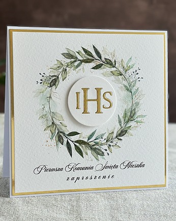 Zaproszenia na Komunię, wzór 73B, Anna Art and Crafts